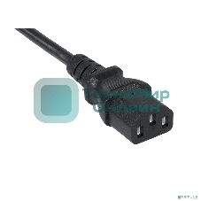 Шнур для блока питания Cabeus, IEC 320 C13, вилка Schuko, 1.8 м, 10А, черный