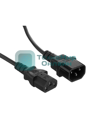 Кабель монитор-компьютер (UPS->уст-во) ExeGate Power EC-1,8P (С13->С14) VDE-250V-3*1,00-CU,10A, 1.8м