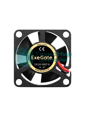 Вентилятор 5В DC ExeGate EX03010S2P-5 (30x30x10 мм, Sleeve bearing (подшипник скольжения), 2pin, 9000RPM, 25dBA)