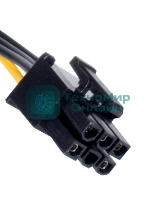 Переходник питания PCI-Express 6pin (от 2х разъемов Molex (IDE) блока питания), 15 см ExeGate EX138937RUS