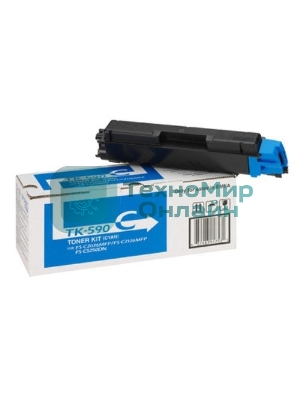 Картридж лазерный Kyocera TK-590C (1T02KVCNL0) голубой для FS-C2026MFP/C2126MFP/C2526MFP/C2626MFP/C5250DN, P6026CDN/P6526CDN 5000 стр.