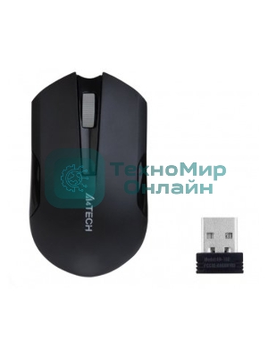 Мышь беспроводная A4Tech G3-200NS черный, 1200 dpi, радиоканал, USB, кнопки - 3