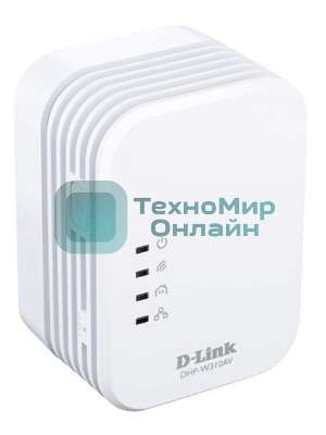 Беспроводной PowerLine-адаптер D-Link DHP-W310AV N300 с поддержкой HomePlug AV