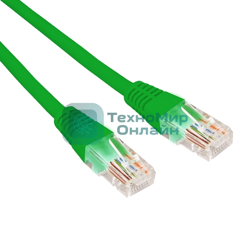 Патч-корд U/UTP Rexant cat.5e, RJ45-RJ45, 26AWG, ZH нг(А)-HF, зеленый, 2 м