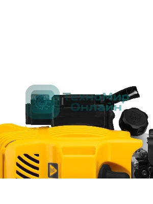 Триммер бензиновый Denzel DT-52E, 52 см3, неразъемная штанга, электростартер, состоит из 2 частей