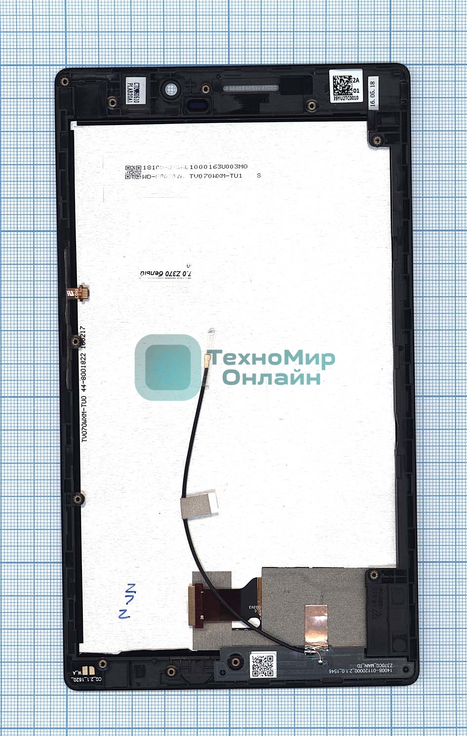 Модуль (матрица + тачскрин) для Asus ZenPad 7.0 Z370 белый с рамкой