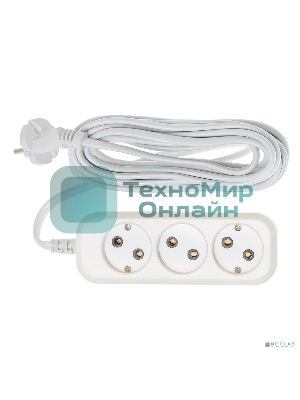 Сетевой удлинитель Buro BU-PSL3.5/W 5 м (3 розетки) белый (пакет ПЭ)