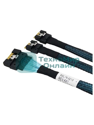 Кабель/SFF-8654 8i/SFF-8654 4i*2-0.8M