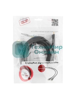 Кабель DisplayPort Gembird/Cablexpert CC-DP2-10, v1.2, 3м, 20M/20M, черный, экран, пакет