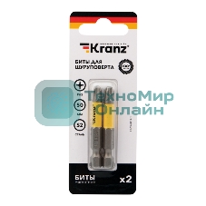 Бита для шуруповерта Kranz PH3х50 мм (2 шт./уп.)