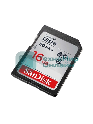 Флеш карта SDHC 16Gb Class10 Sandisk SDSDUNC-016G-GN6IN Ultra 80