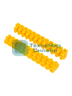 Клеммная винтовая колодка Rexant KВ-14 6-14, ток 20 A, полиэтилен желтый (10 шт./уп.)
