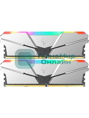 Оперативная память NETAC Shadow, DDR4, 16GB (2x8GB), 3600MHz, CL16, DIMM, с радиаторами, RGB, серебристый