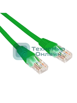 Патч-корд U/UTP Rexant cat.5e, RJ45-RJ45, 26AWG, ZH нг(А)-HF, зеленый, 0,5 м