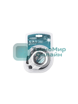 Рулетка геодезическая Gross 30 м х 13 мм, закр. корп., металл. лента, нейлон