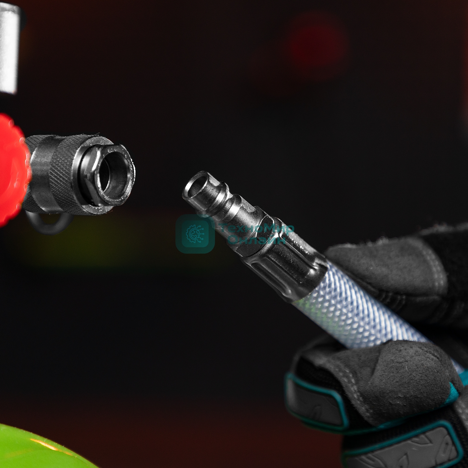 Шланг пневматический Stels 57025 пвх 10x16 мм, 18 бар, армированный прозрачный, быстросъемное соединение