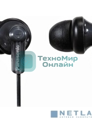 Проводные наушники Panasonic RP-HJE118GUK черный, внутриканальные, Jack 3.5 мм