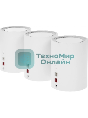 Бесшовный Mesh роутер Cudy M3000 (M3000(3-PACK) WHITE) AX3000 100/1000/2500BASE-T белый (упак.:3шт)