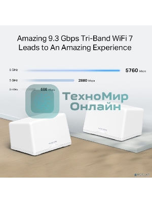 Домашняя Mesh Wi-Fi 7 система Mercusys Halo H47BE(3-pack) BE9300