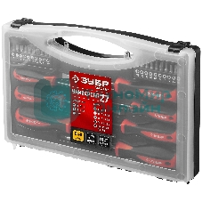 Набор отверточный Зубр 25027 27 предметов (жесткий кейс)