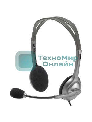 Гарнитура проводная Logitech Headset H110 grey (981-000472/981-000271)