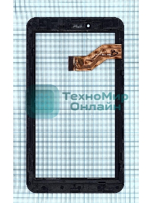 Сенсорное стекло (тачскрин) для Irbis TX32, черное с рамкой