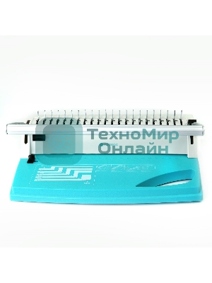 Переплетчик Heleos БП9п бирюзово-белый (БП9ПББ) A4/перф.9л.сшив/макс.150л./пластик.пруж. (6-19мм)