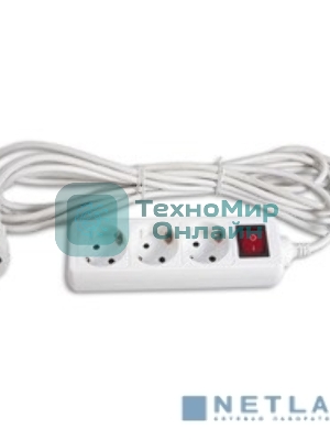 Сетевой удлинитель Buro BU-PS3.5/W 5 м (3 розетки) белый (пакет ПЭ)
