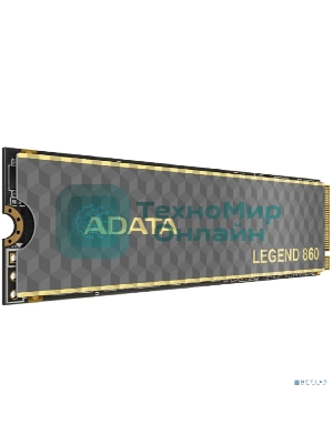Накопитель SSD ADATA LEGEND 860, 1Tb, PCIe 4.0 x4, 2280, NVMe, R/W 6000/4000, с радиатором