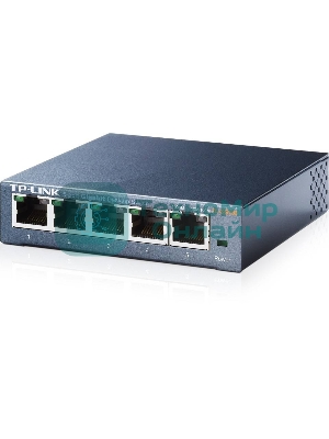 Коммутатор TP-Link SOHO TL-SG105 5-port Desktop Gigabit Switch, 5 10/100/1000M RJ45 ports, metal case