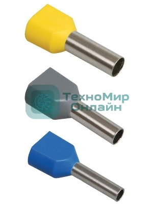 Наконечник-гильза изол. НГИ2 1.0-8 св.-зел. (уп. 100 шт) IEK UTE10-D2-2-100