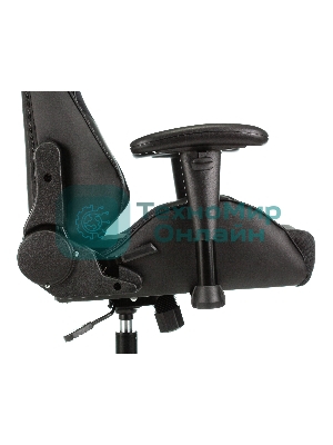 Кресло Бюрократ VIKING 4 AERO BLACK EDITION черный, экокожа, 120 кг, механизм качания