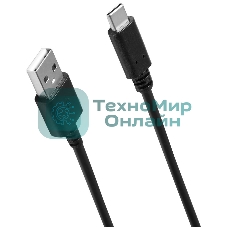 Кабель SunWind USB (m)-USB Type-C (m) 1.5м черный блистер