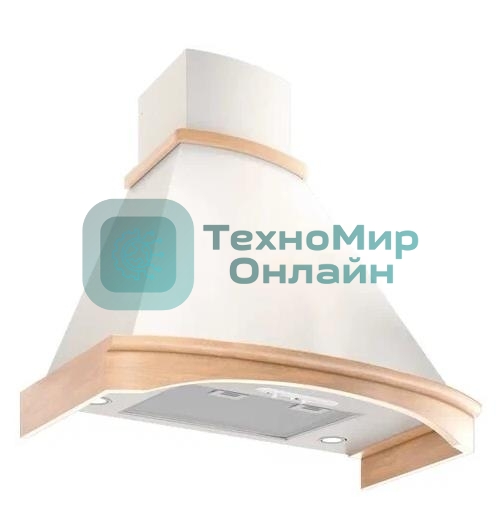 Вытяжка каминная Elikor Folk 90П-650-П3Д бежевый, 90 см, 650 куб. м/ч, 56 дБ