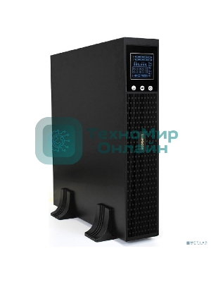 Источник бесперебойного питания Pure Sine Wave ExeGate SinePower UHB-3000.LCD.AVR.1SH.4C13.RJ.USB.2U 3000VA/2400W, LCD, AVR, 1*Schuko+4*C13, RJ45/11, USB, Rackmount 2U/Tower, металлический корпус, черный