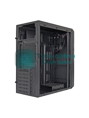 Компьютерный корпус Miditower ExeGate XP-332 Black, ATX, (без БП), 2*USB, Audio