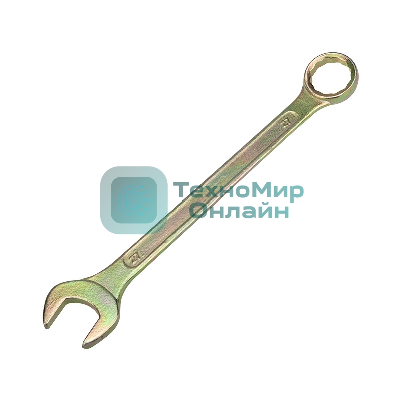 Ключ комбинированный Rexant 27 мм, желтый цинк