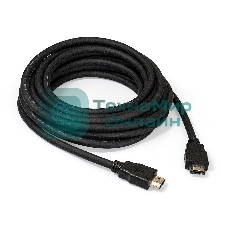 Кабель HDMI Exegate EX287732RUS EX-CC-HDMI2-5.0 (19M/19M, v2.0, 5м, 4K UHD, Ethernet, позолоченные контакты)