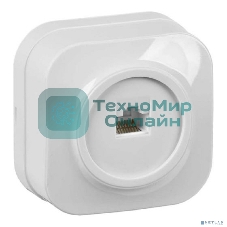 Розетка компьютерная 1-м ОП Glory РК10-ХБ белый IEK EKH10-K01