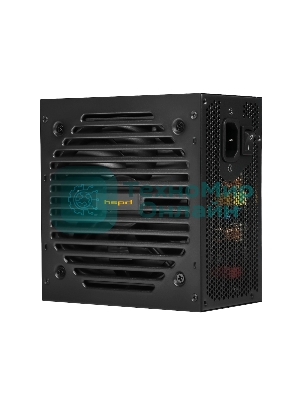 Блок питания Power Supply HSPD, 500W 80 PLUS Bronze (ATX, 2.31, Semi-modular, 1x24(20+4)pin 550мм, 1xCPU*2 8(4+4)pin 600+150мм, 1xPCIe*2 8(6+2)pin 500+150мм, 2xSATA*3 400+150+150мм, 1xMOLEX4pin*3+FDD 400+150+150+150мм, Active, 120x120мм, 150x140x86мм, APFC, OVP, UVP, SCP, OPP, OCP, OTP, черный)