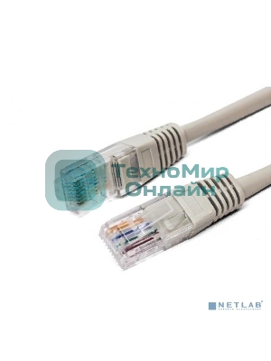 Кабель патч-корд, Filum FL-U5-C-2M U/UTP 5e cat. 2м, 26AWG(7x0.16 мм), чистая медь, PVC, серый