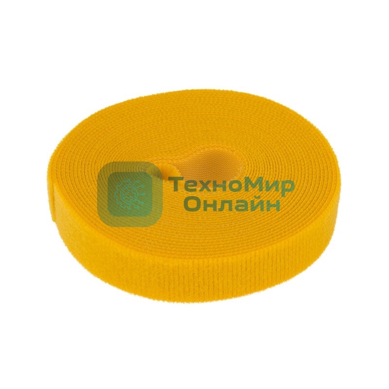 Лента-липучка многоразовая Rexant 5 м х 20 мм, желтая (1 шт.)