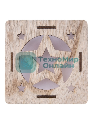 Деревянная фигурка Neon-night с подсветкой 