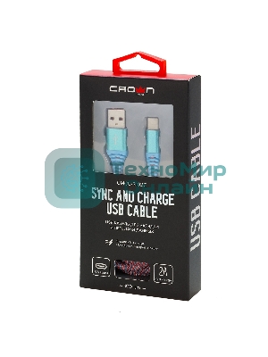 Кабель Crown USB - USB Type-C CMCU-3102C blue