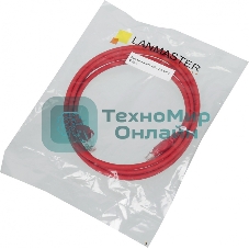 Патч-корд LANMASTER UTP LAN-PC45/U5E-2.0-RD вилка RJ-45-вилка RJ-45 cat.5е 2м красный LSZH (уп.:1шт)