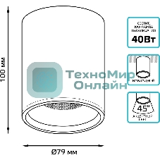 Светильник Gauss Overhead потолоч. белый (HD011)