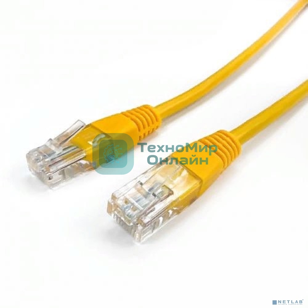 Кабель патч-корд, Filum FL-U5-C-2M-Y U/UTP 5e cat. 2м, 26AWG(7x0.16 мм), чистая медь, PVC, жёлтый