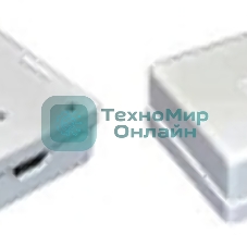 Настенная информационная розетка RJ45 8P8C, кат.5Е UTP, 2-порта, белая 