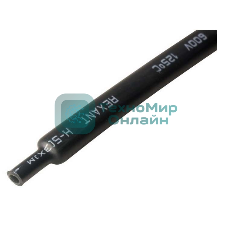 Трубка термоусадочная Rexant двустенная клеевая 18/6 (3:1) 1м черный