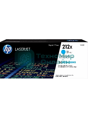 Картридж лазерный HP 212X W2121X голубой для HP CLJ Enterprise M554/M555